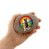 Rainbow German Shepherd Personalised Pebble
